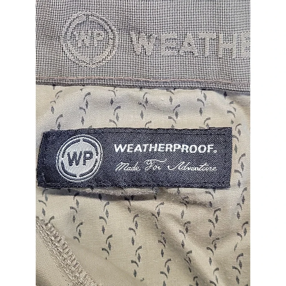 Weatherproof Men's WP Outdoor Pants 42W 30L Gray Stretch Hiking Work Wear
